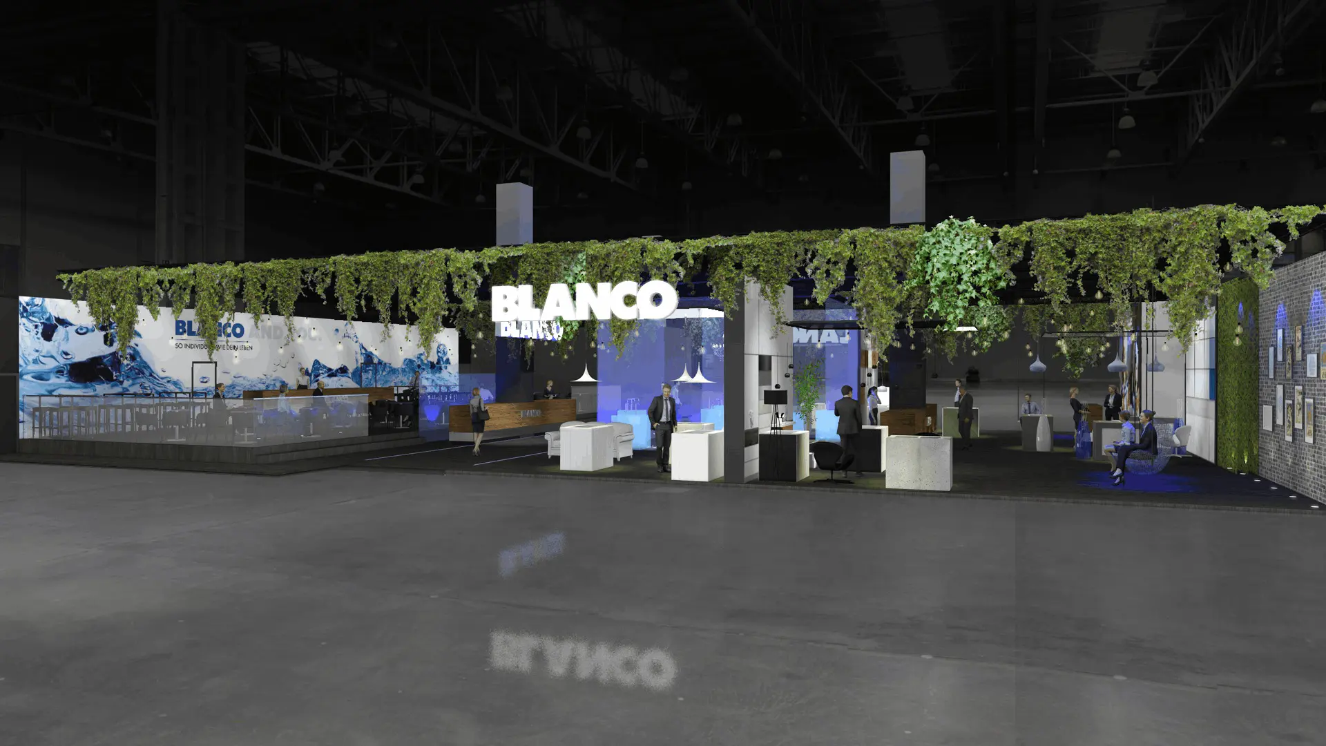 BLANCO Messekonzept Living Kitchen Gesamtansicht